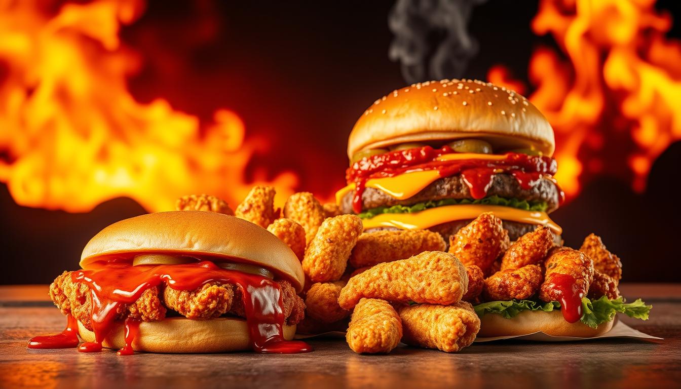 Burger King Fiery Menu