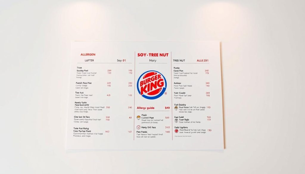 Burger King Soy and Nut Allergen Guide