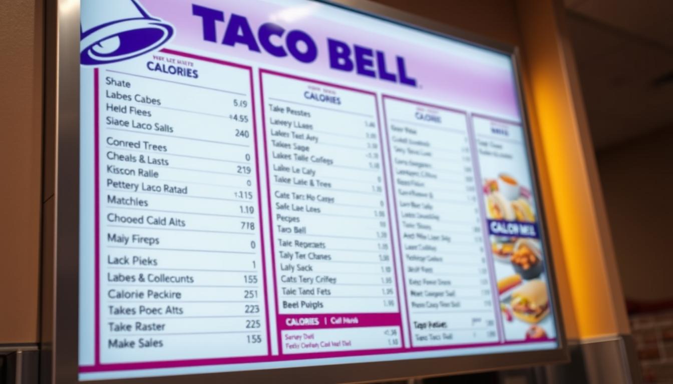 taco bell menu calories